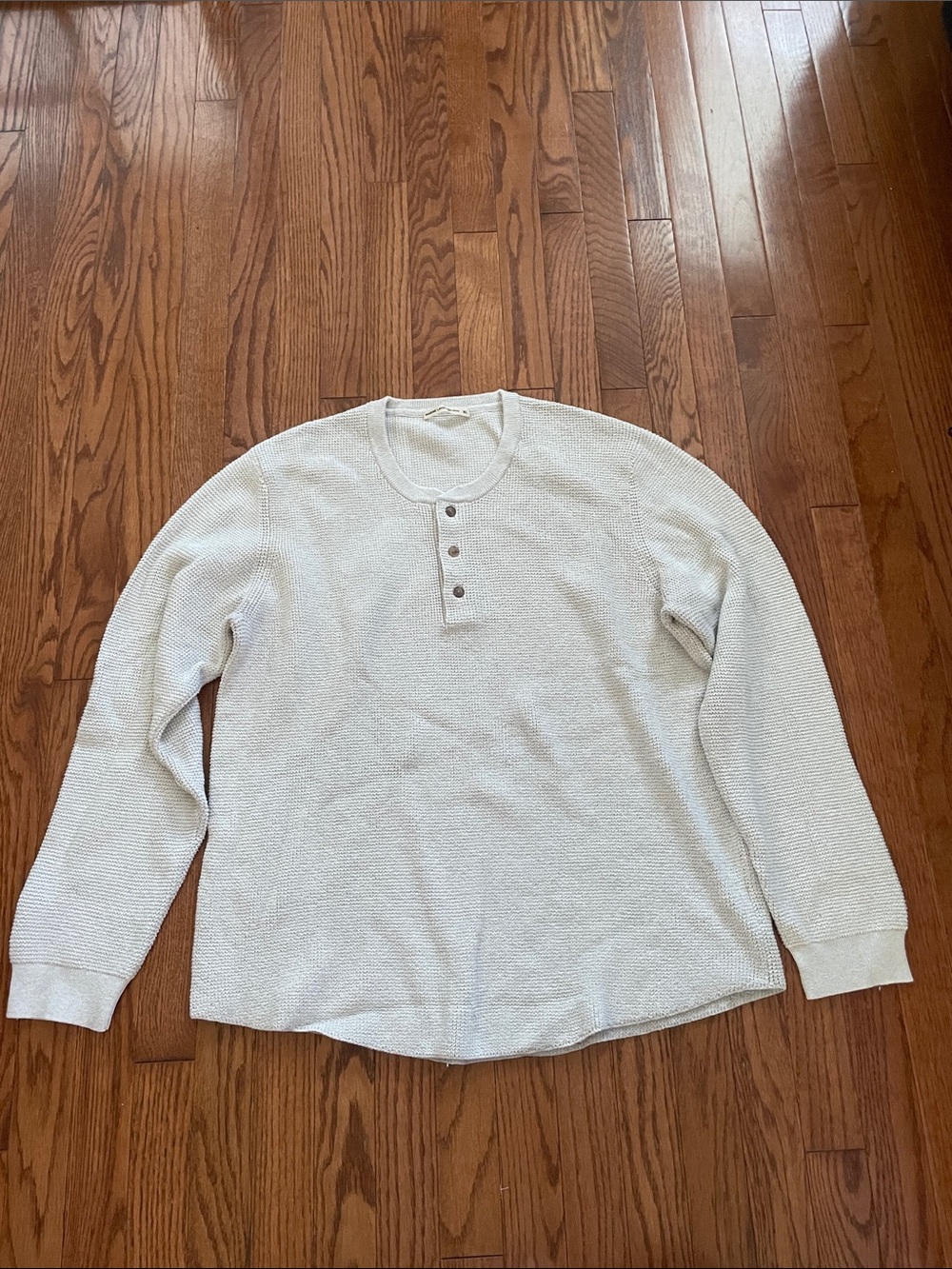 Marine Layer Re-Spun Cream Henley Sweater Men’s Sz XL